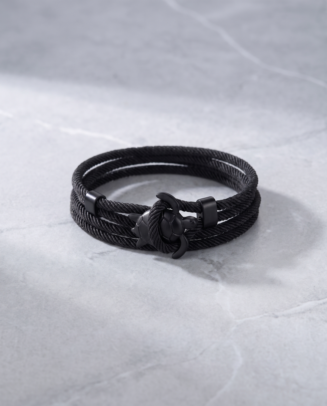 Leather Back Bracelet on grey stone