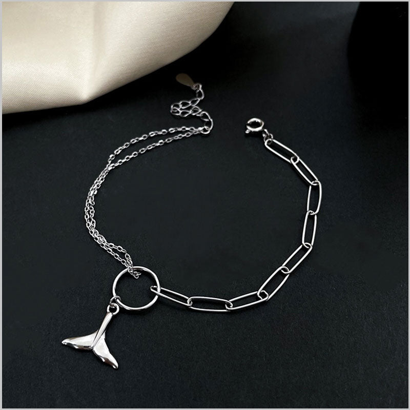 Bracelete de prata de tubarão-baleia